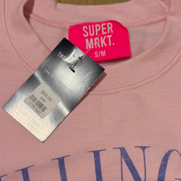 Pink Spilling Tea Sweatshirt - Picture 2 of 3